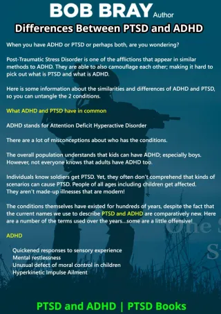 Differences between PTSD and ADHD - slide 1