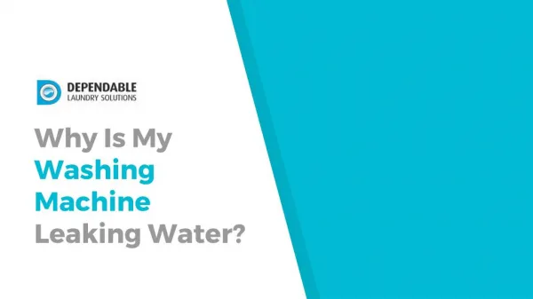 Why Is My Washing Machine Leaking Water? - DLS Maytag