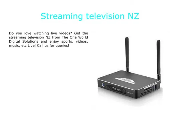 Streaming television NZ