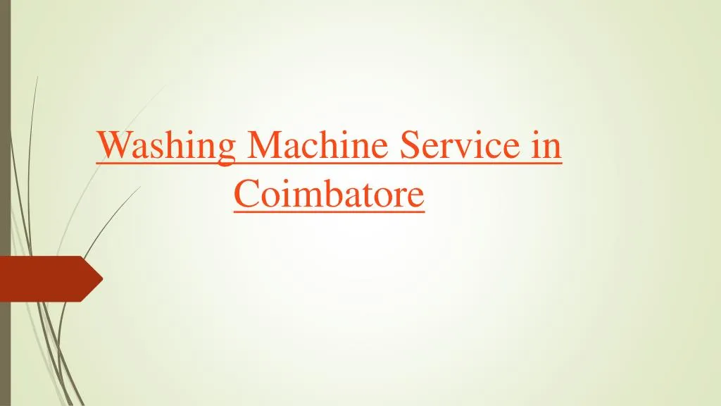 washing machine service in coimbatore