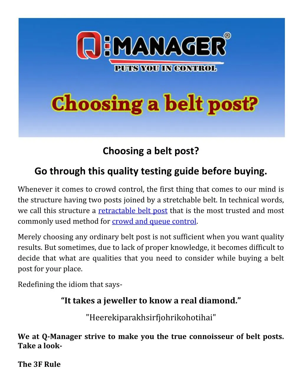 choosing a belt post