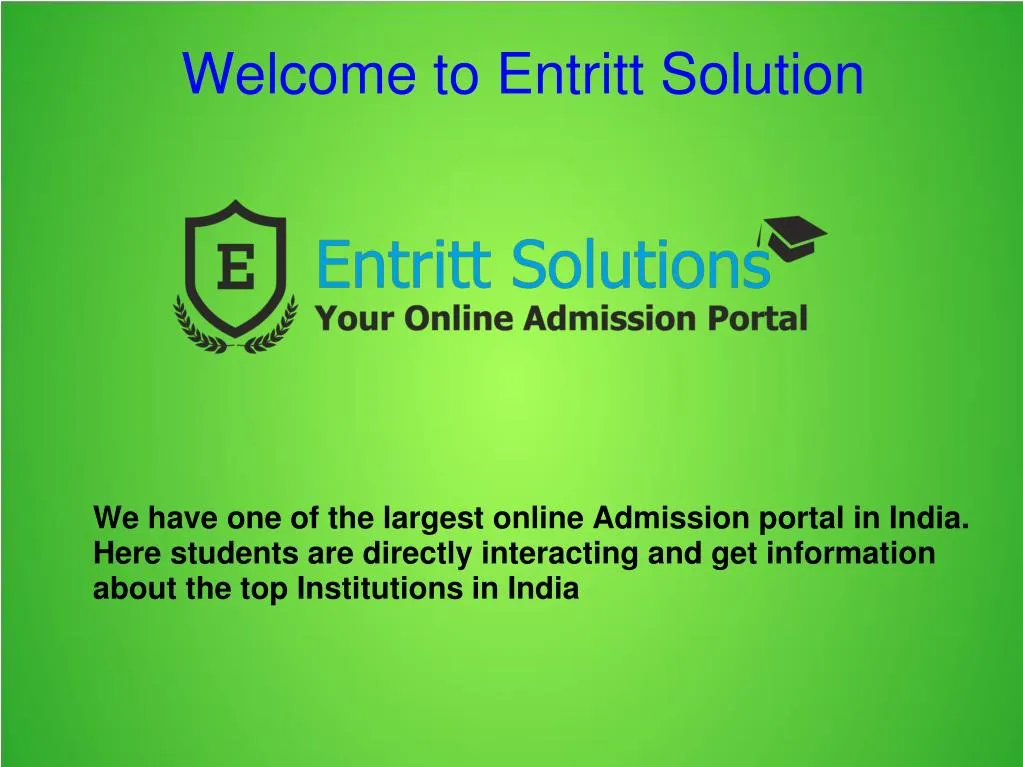 welcome to entritt solution