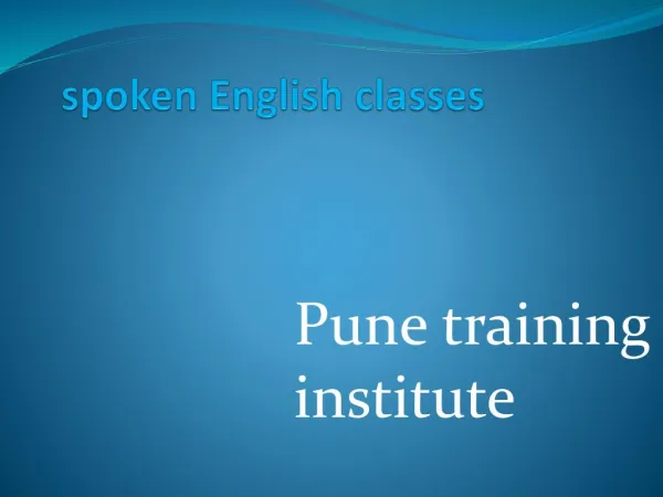 Best Spoken English Classes in Pune | Best English Speaking Classes in pune | Pune Training Institute