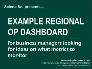 Example regional operating dashboard - slide 1