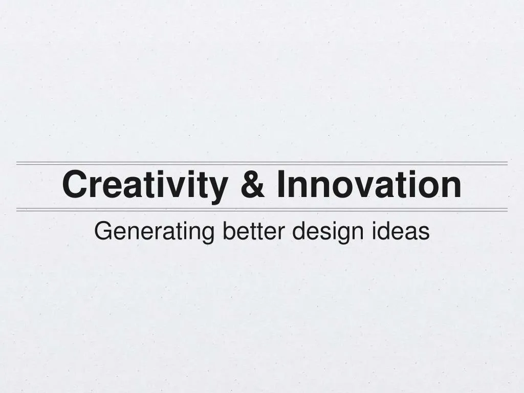 creativity innovation