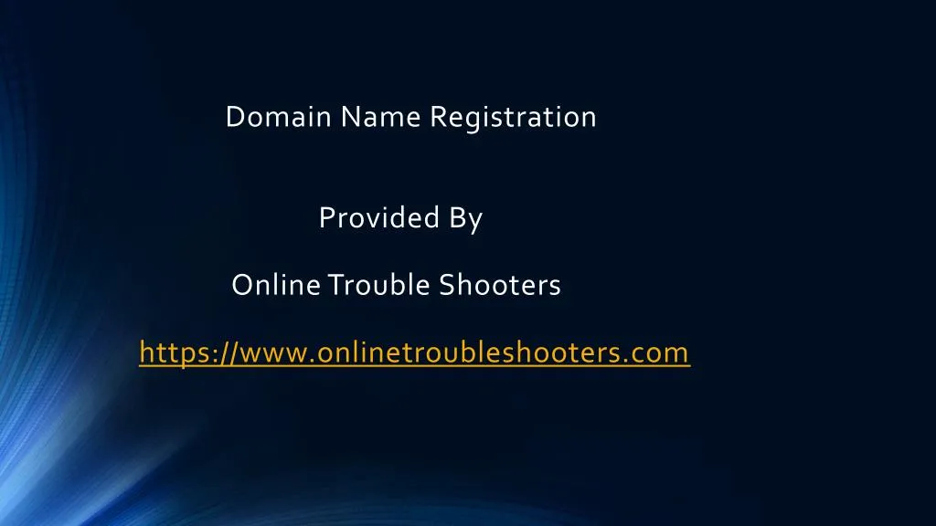 domain name registration provided by online