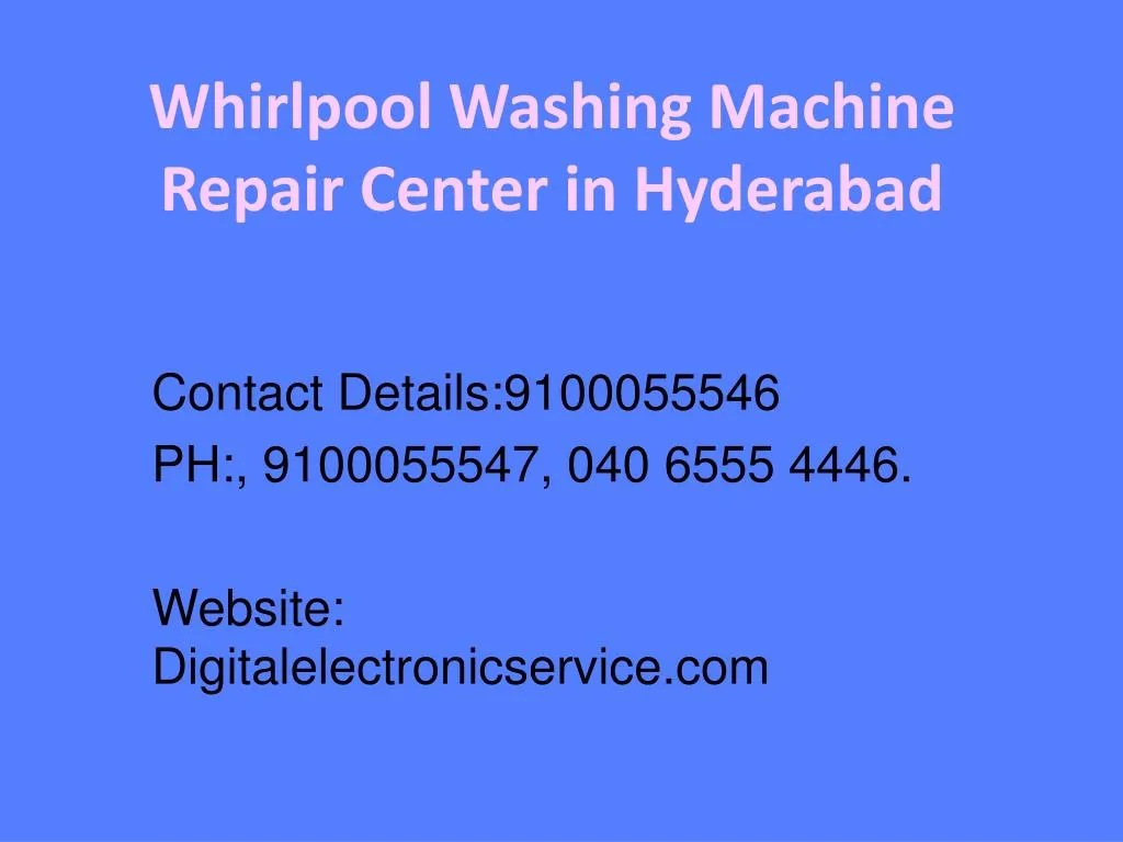 whirlpool washing machine repair center in hyderabad