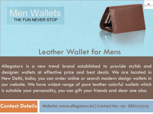 Buy Best Modern Design Pure Leather Wallet for Mens – Allegatorx