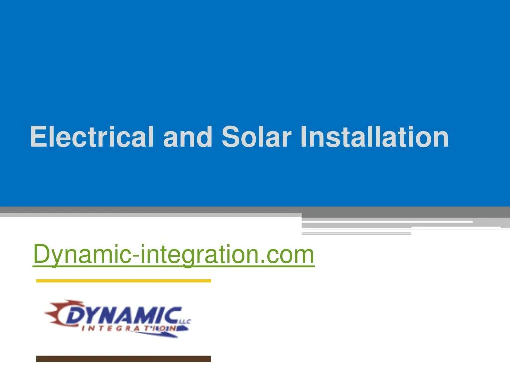electrical and solar installation