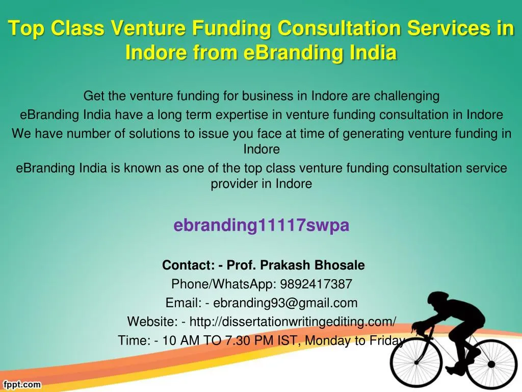 top class venture funding consultation services in indore from ebranding india