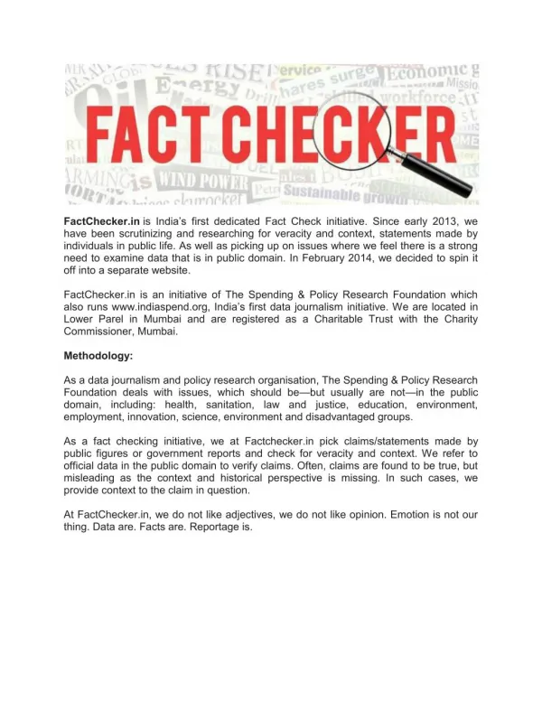 Fact checker- www.factchecker.in