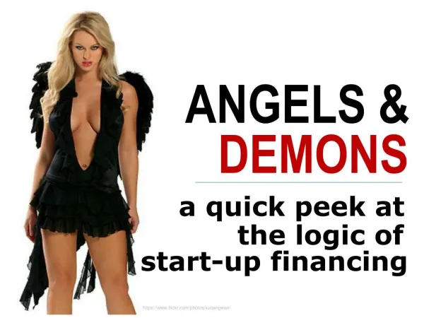 Angles & Demons - a quick foray into start-up funding