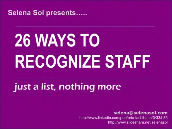 26 ways to recognize employees
