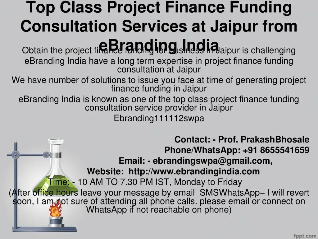 top class project finance funding consultation services at jaipur from ebranding india