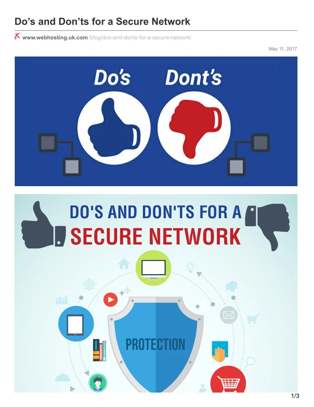 do s and don ts for a secure network