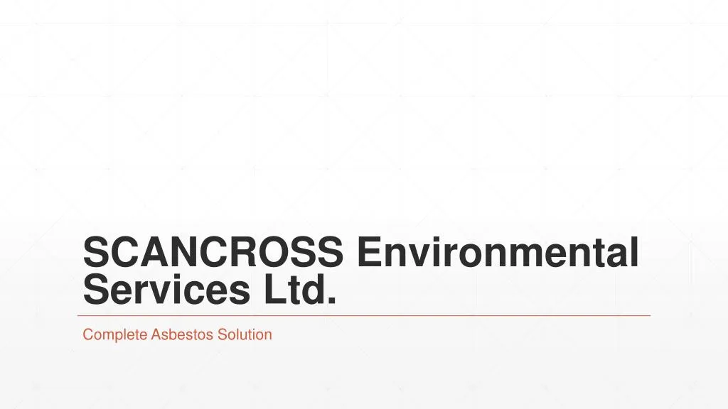 scancross environmental services ltd