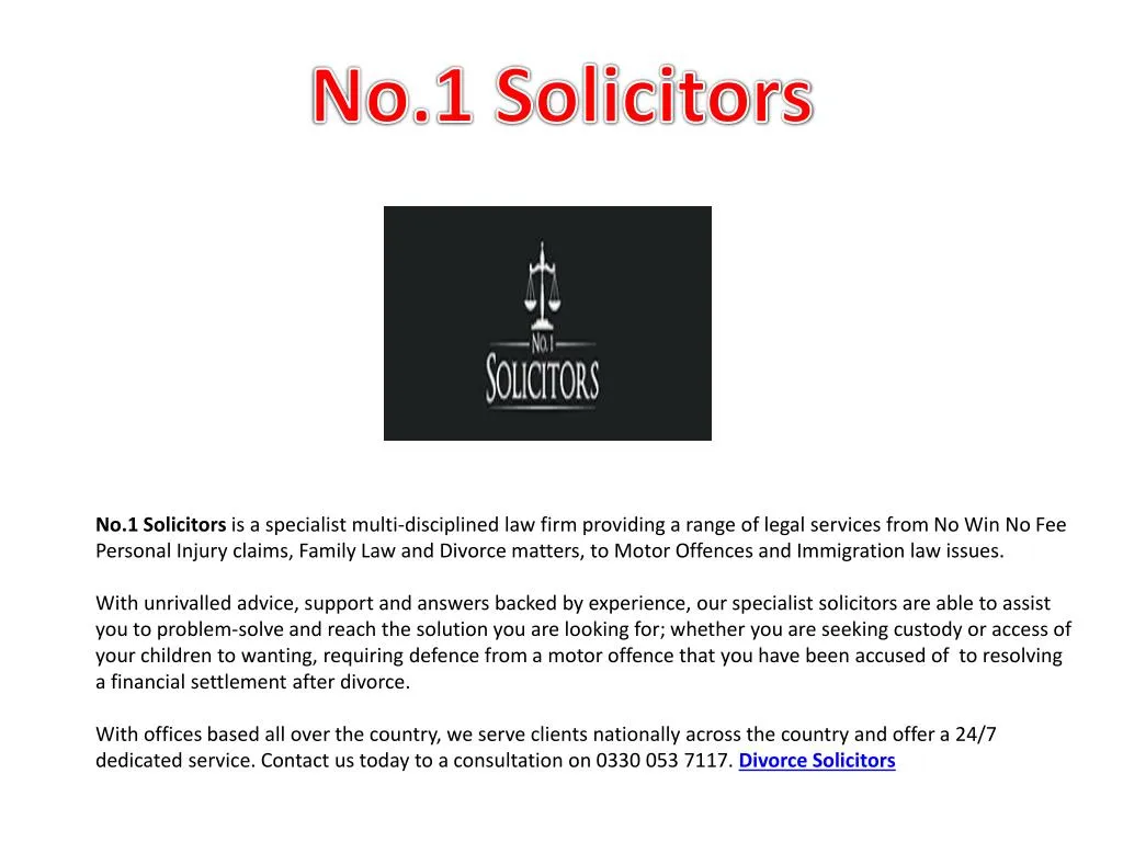 no 1 solicitors
