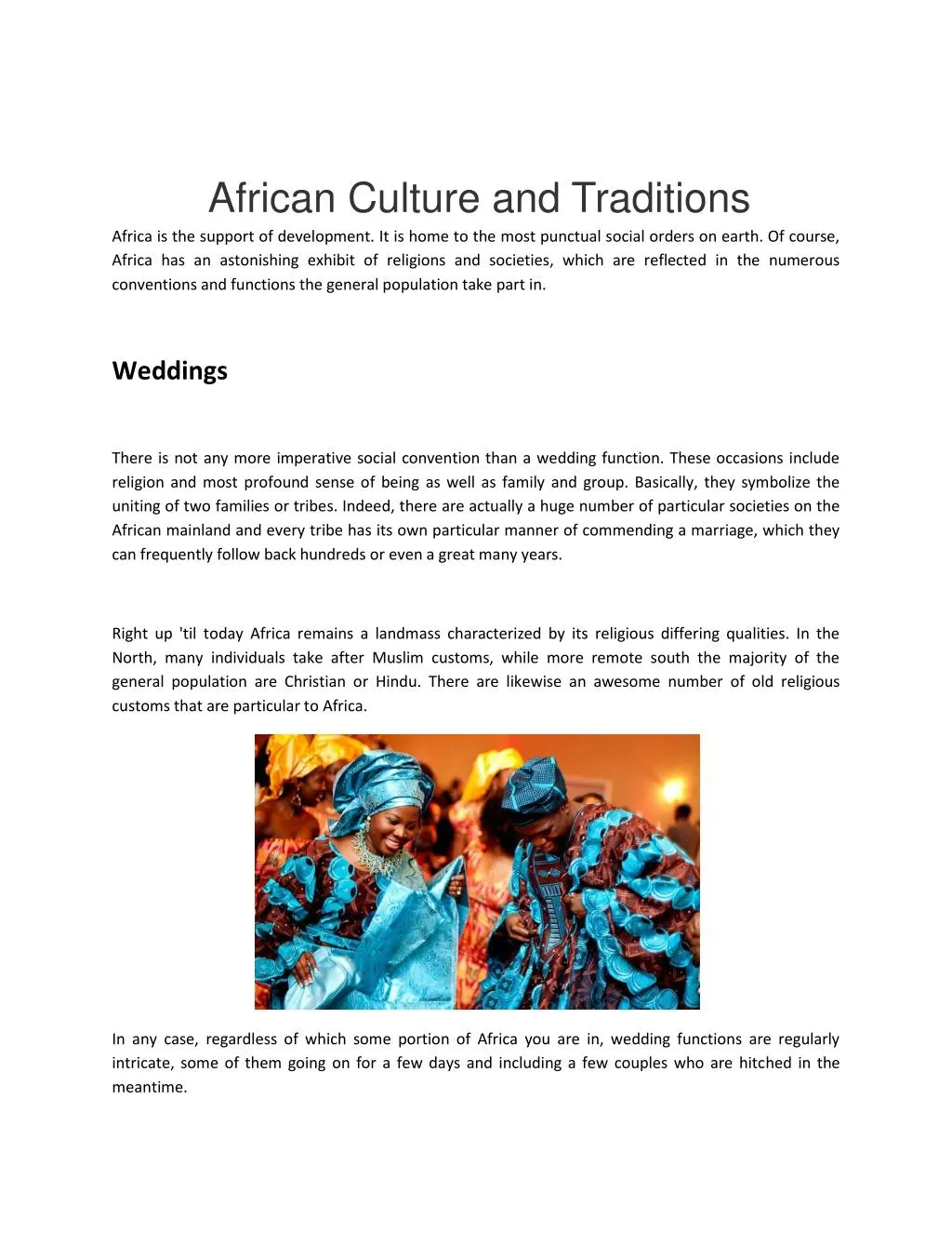 african culture and traditions africa
