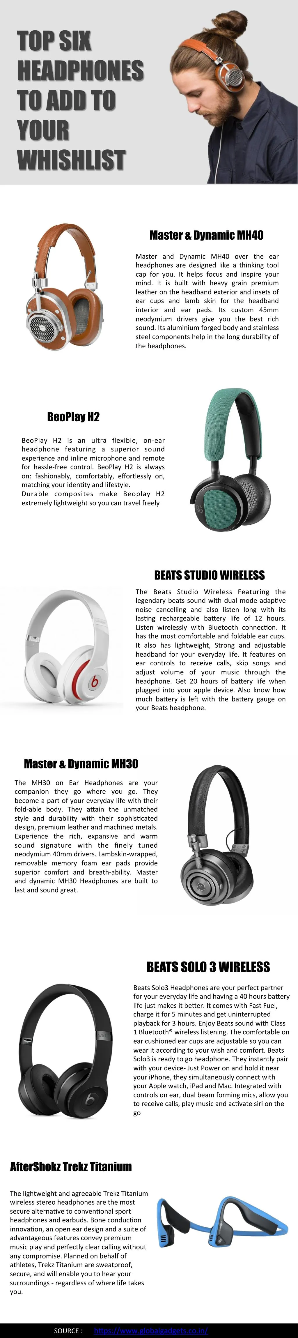 top six headphones to add to your whishlist