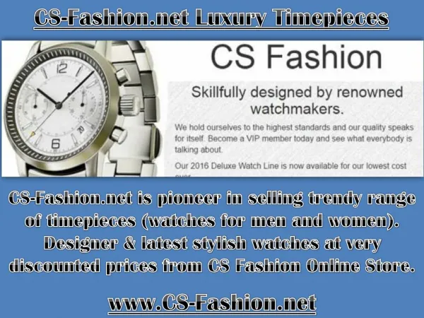 CS-fashion.net Unique Quality luxury Watches