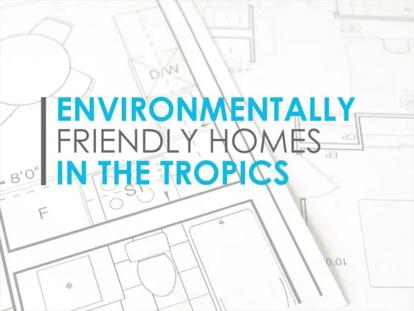 Environmentally Friendly Homes in the Tropics