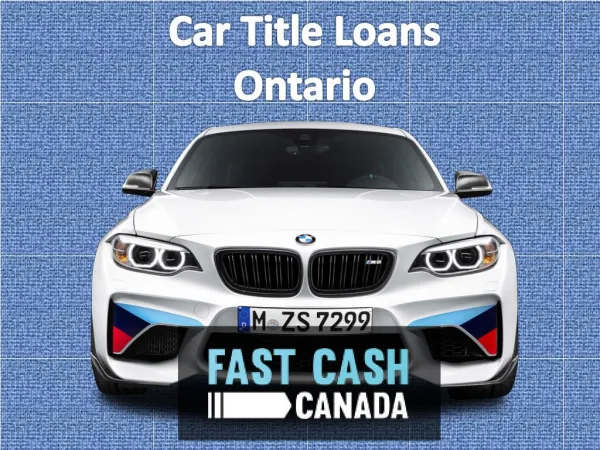 Credit Car Loans Ontario
