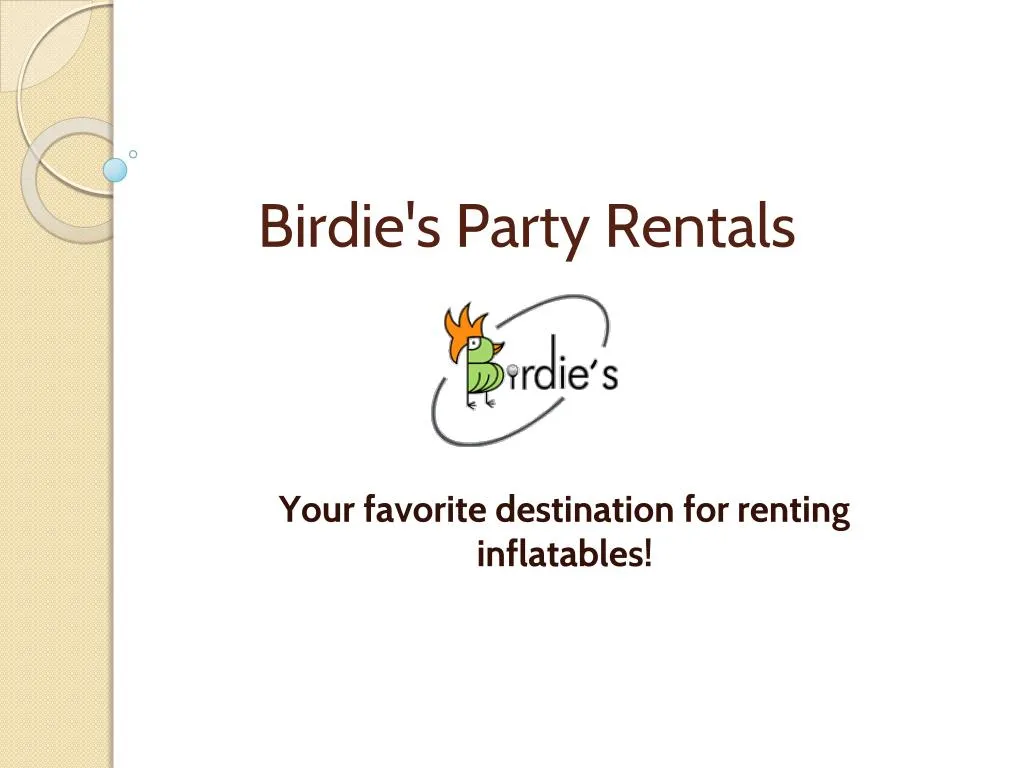 birdie s party rentals