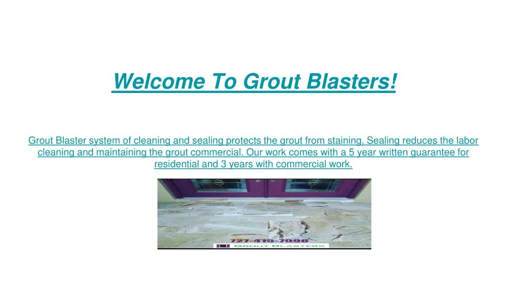 welcome to grout blasters