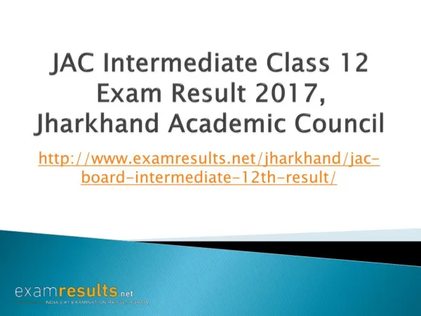 JAC Intermediate Class 12 Exam Result 2017, JAC 12th Results 2017