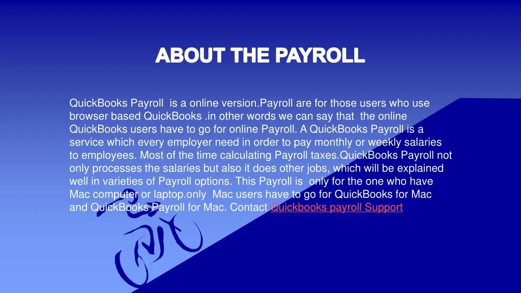 about the payroll