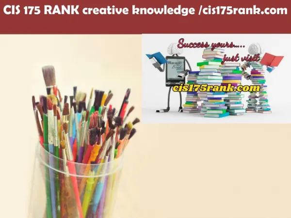 CIS 175 RANK creative knowledge /cis175rank.com