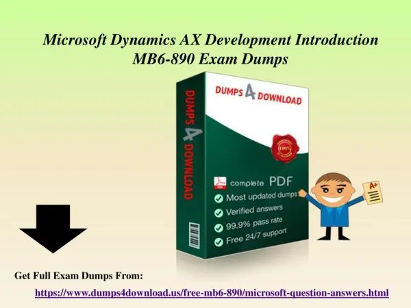 Get MB6-890 Questions Answers - Microsoft MB6-890 Exam Dumps Dumps4Download