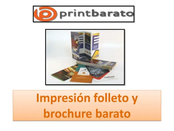 Impresión folleto y brochure barato