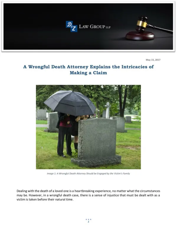 A Wrongful Death Attorney Explains the Intricacies of Making a Claim