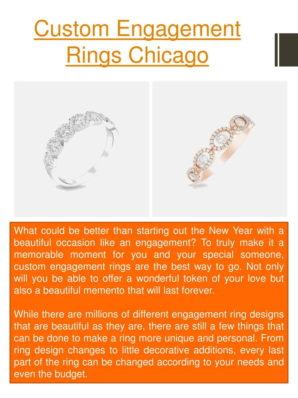 custom engagement rings chicago