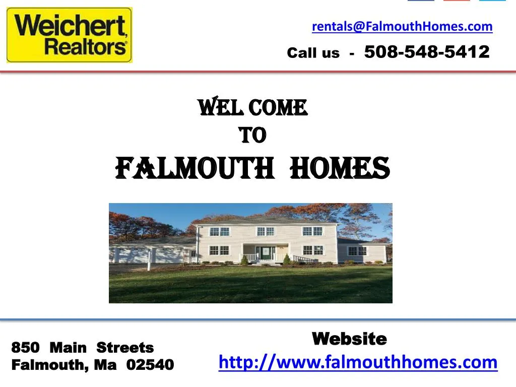 rentals@falmouthhomes com