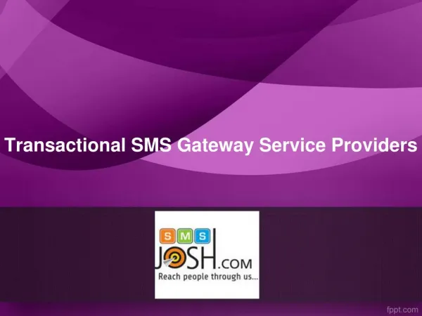 Transactional Sms Gateway Service Providers | Best Transactional Sms Provider