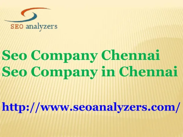 Seo Company Chennai | Seo Company in Chennai