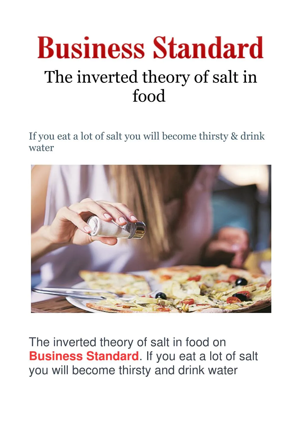 the inverted theory of salt in food