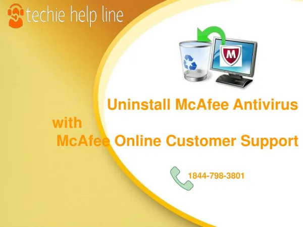 Uninstall McAfee with McAfee Online Customer Support