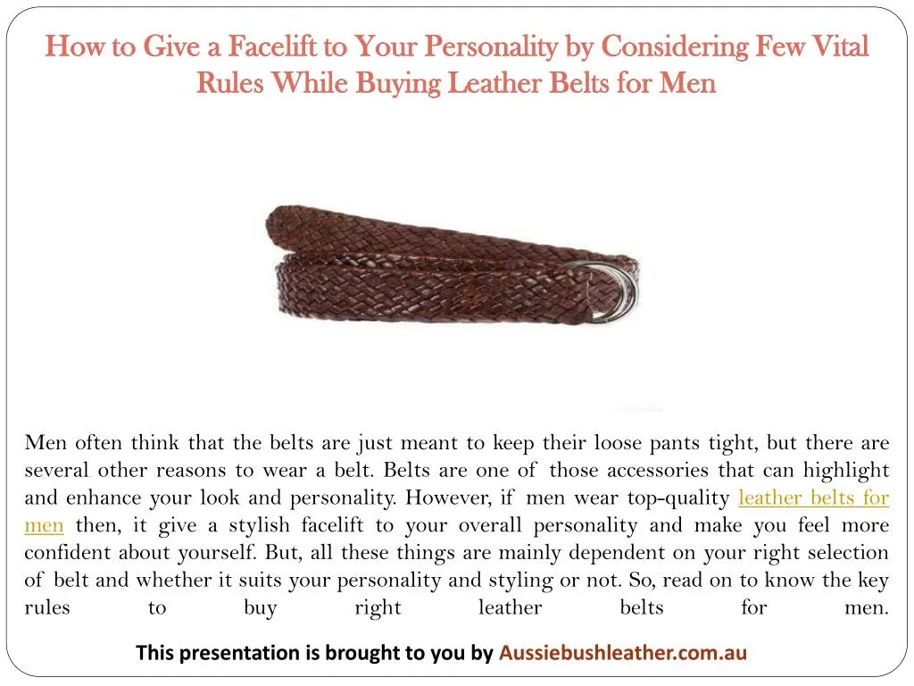 how to give a facelift to your personality