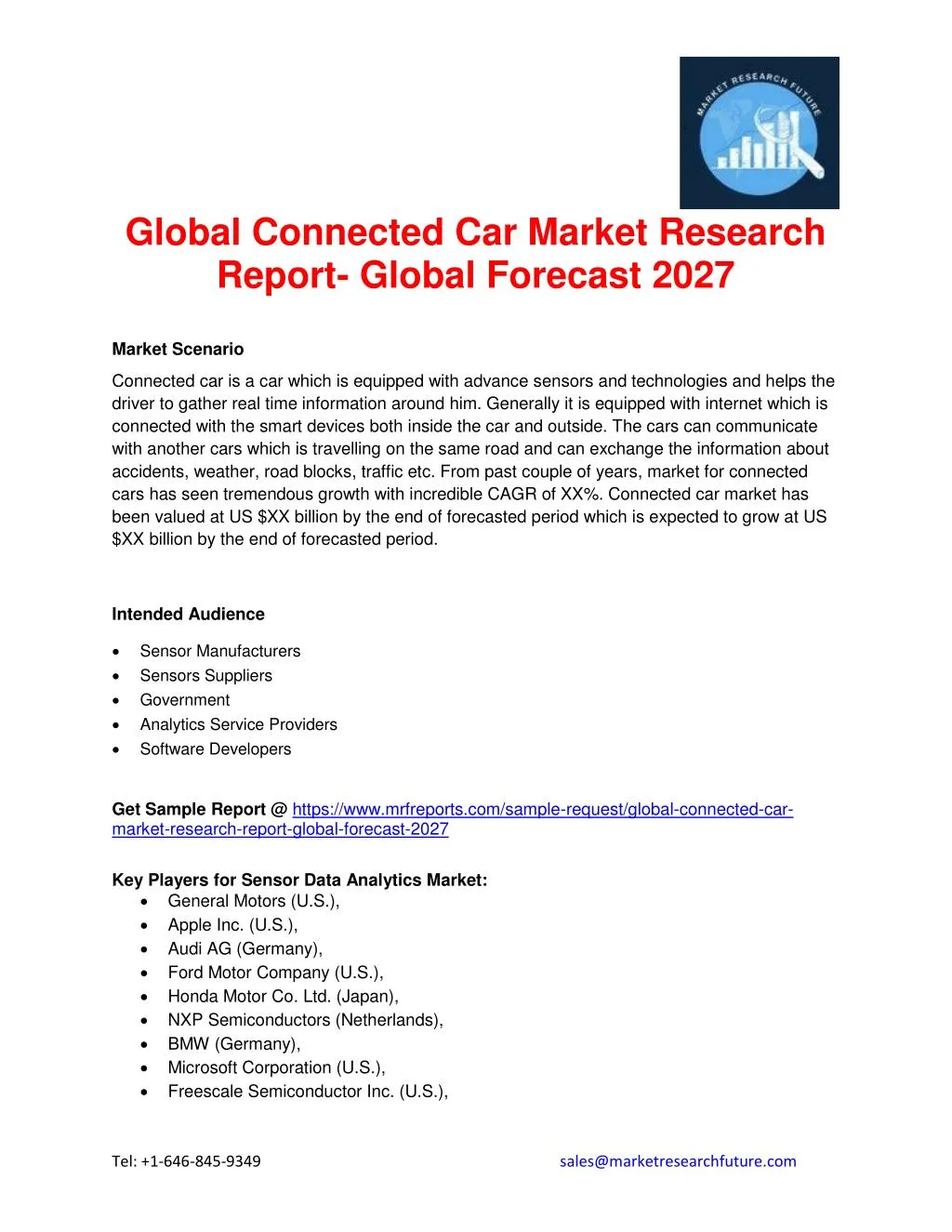 global connected car market research report