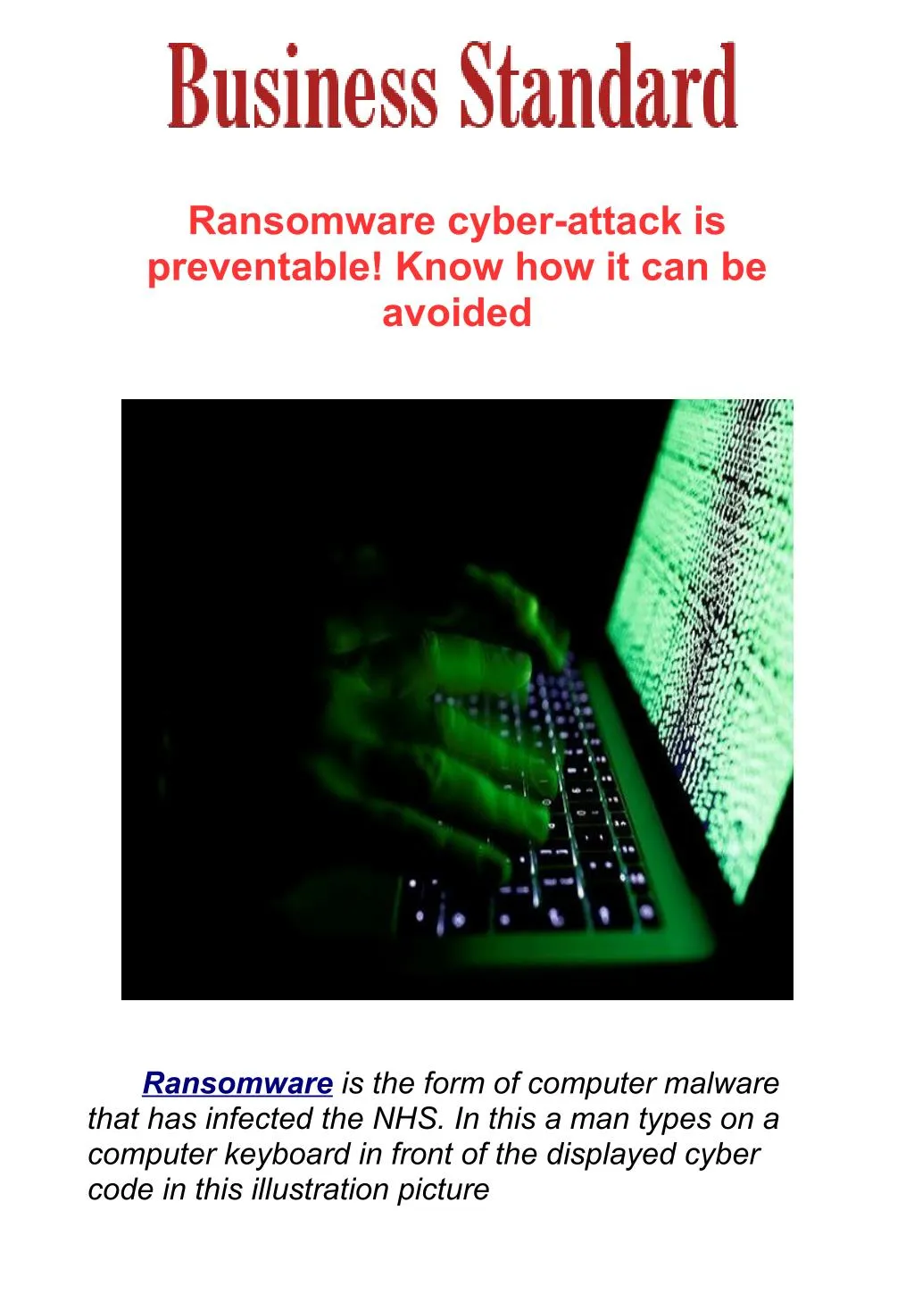 ransomware cyber attack is preventable know
