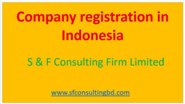 Company registration procedure in Indonesia
