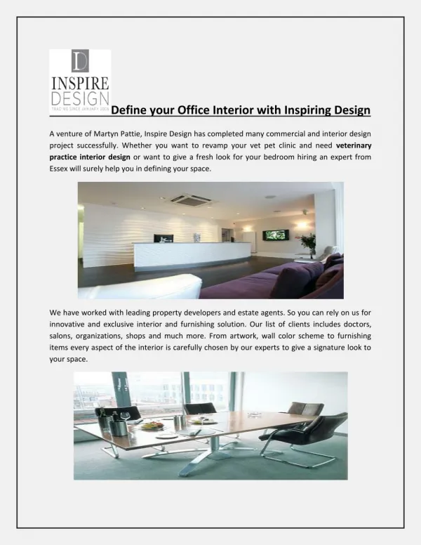 Define your Office Interior with Inspiring Design