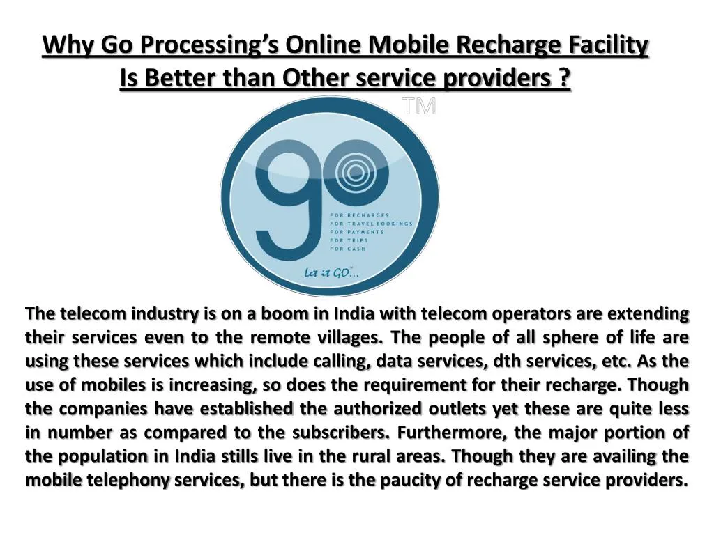 why go processing s online mobile recharge