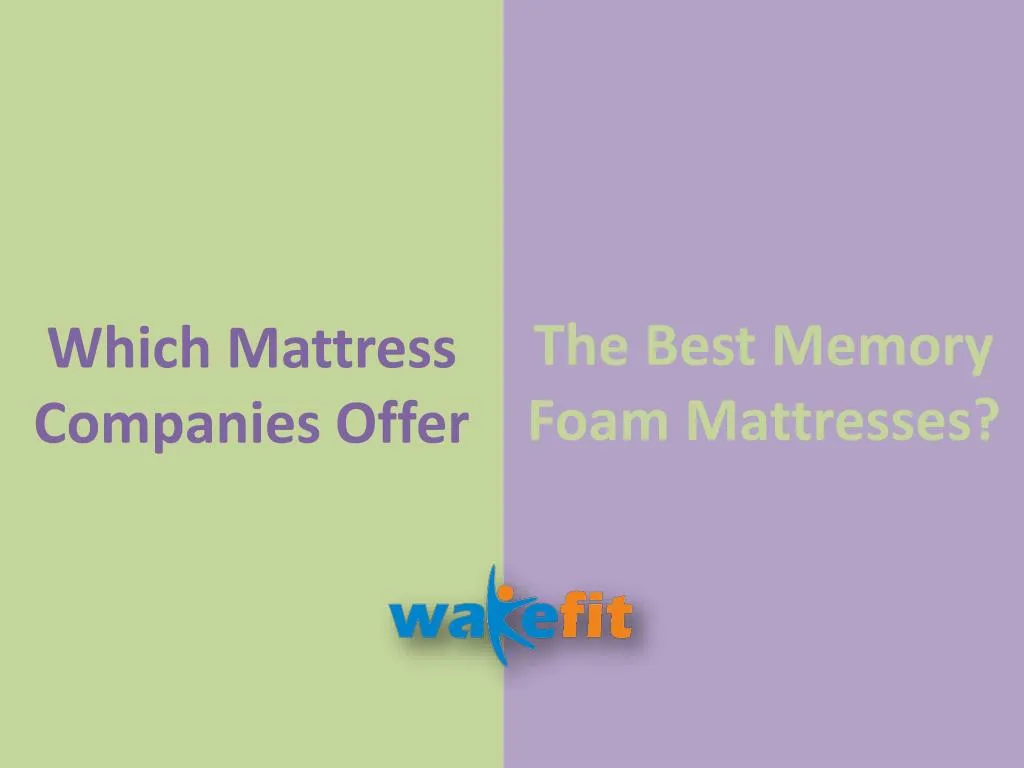 which mattress companies offer