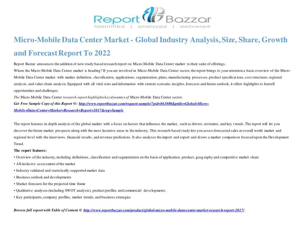 micro mobile data center market global industry