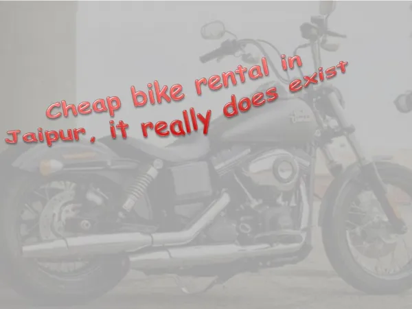Cheap bike rental in Jaipur, it really does exist