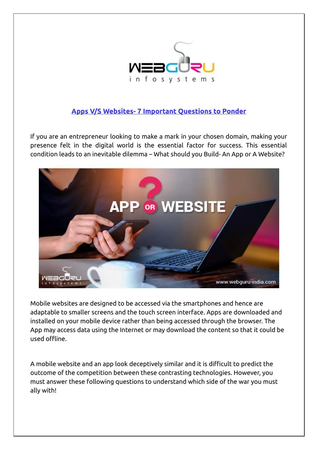 apps v s websites 7 important questions to ponder